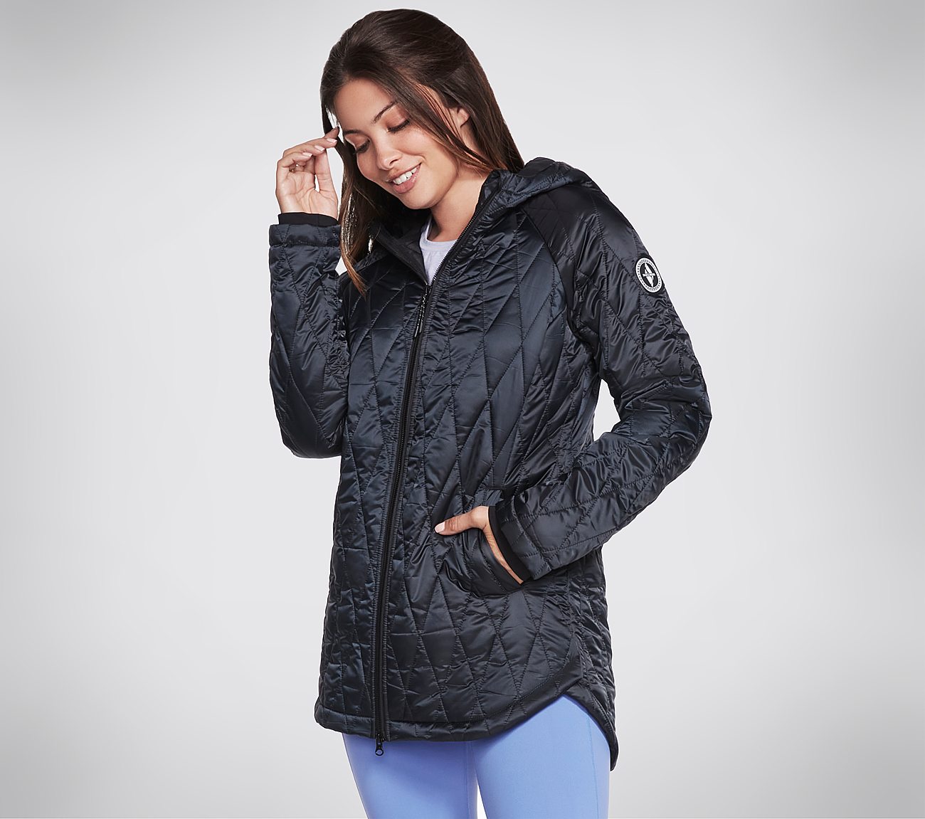 GOWALK DIAMOND QUILT JACKET, BBBBLACK Apparel Bottom View