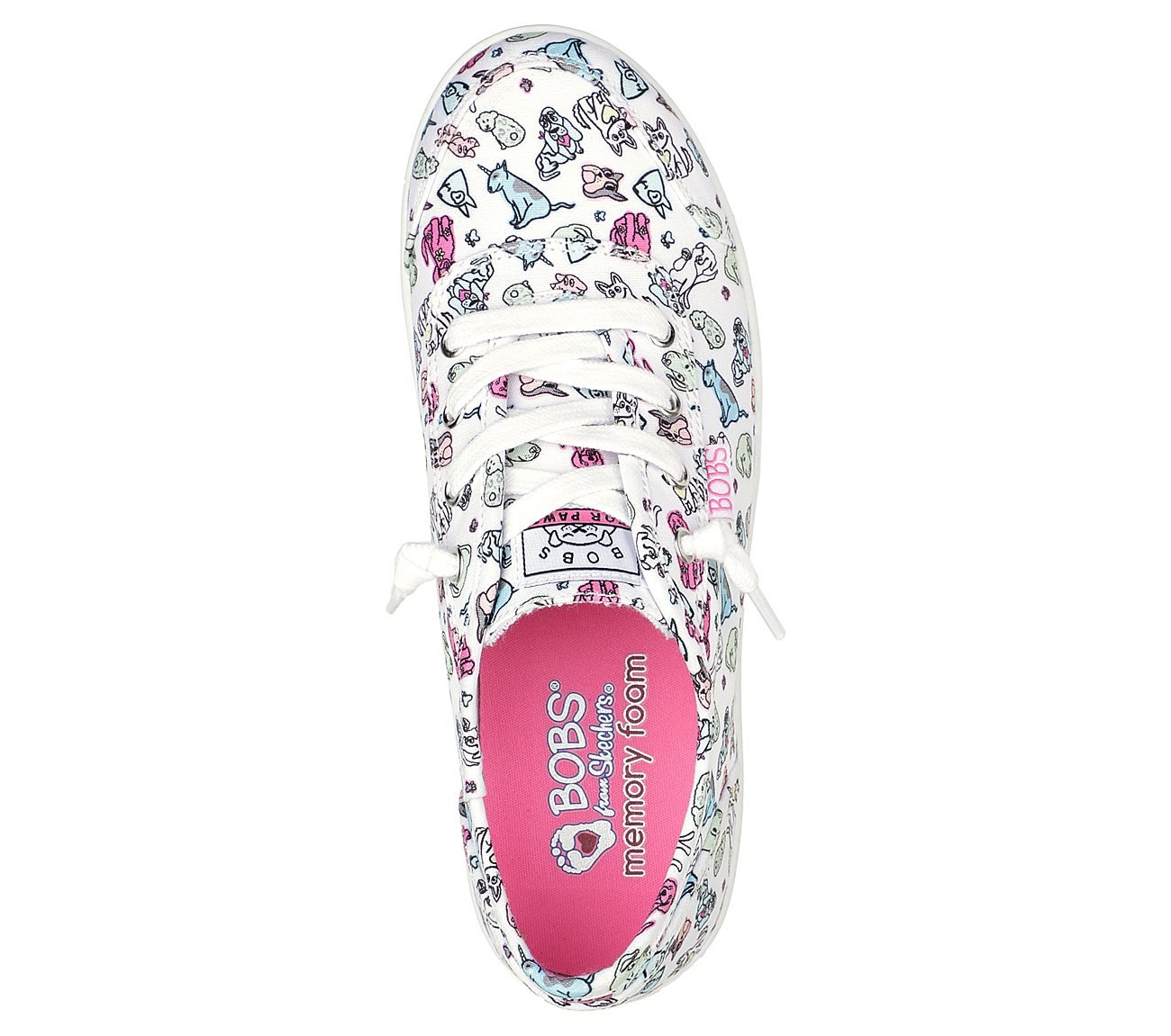 BOBS B CUTE - PASTEL DOODLEZ, WHITE/MULTI Footwear Top View