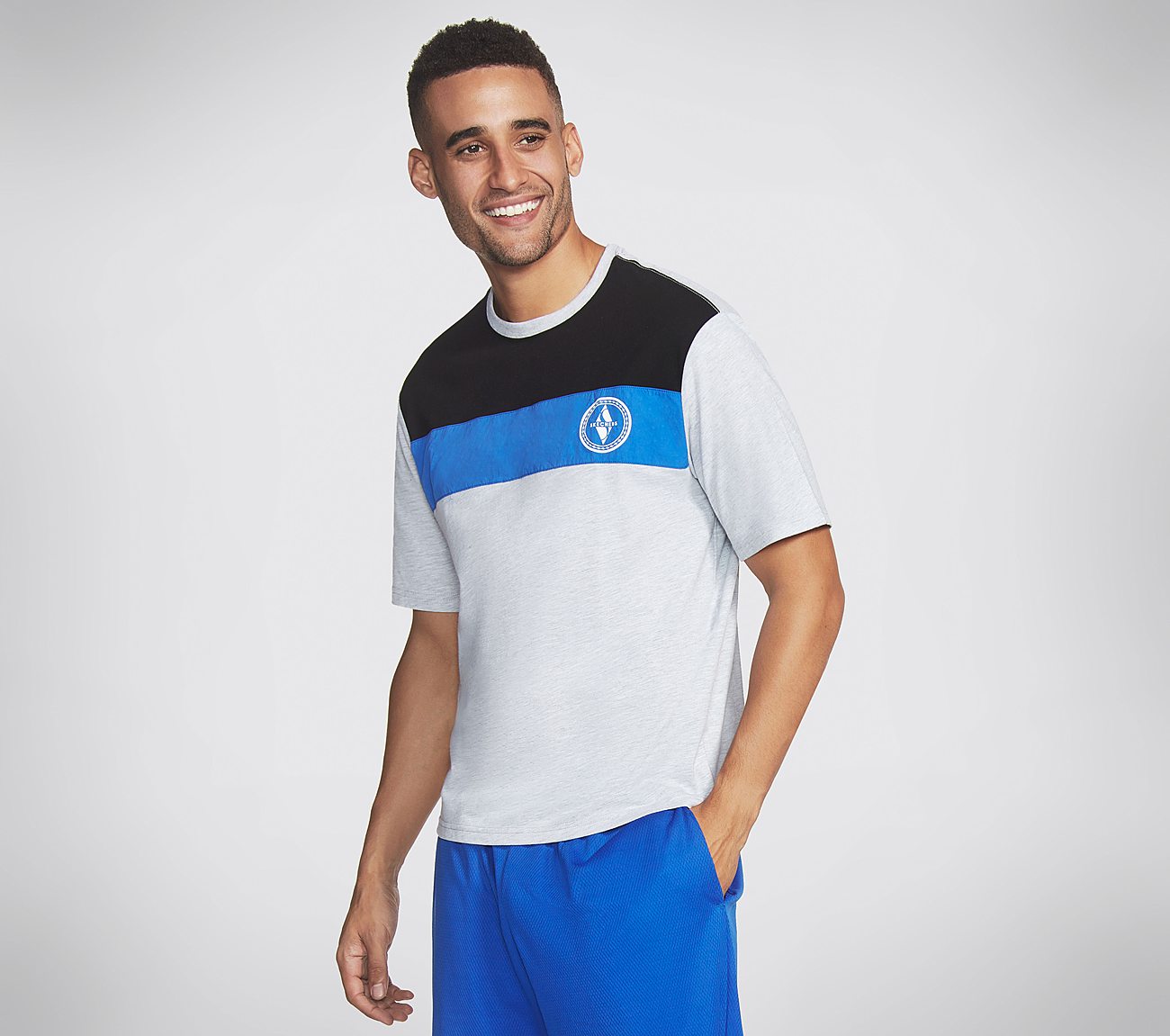 OUTLOOK BOXY T-SHIRT, LIGHT GREY Apparels Lateral View