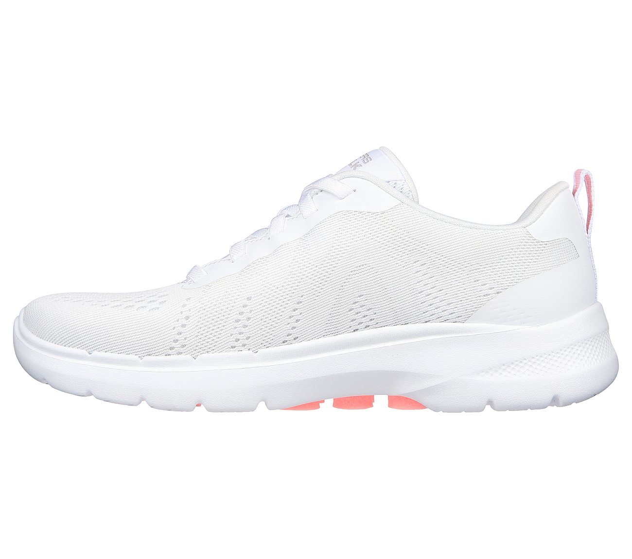 GO WALK 6, WHITE/PINK Footwear Left View