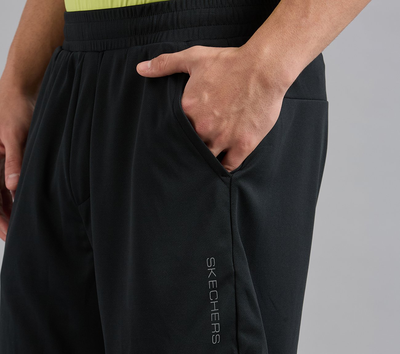 SPACE PRINT LAYER PICKLEBALL SHORTS, BLACK Apparels Left View