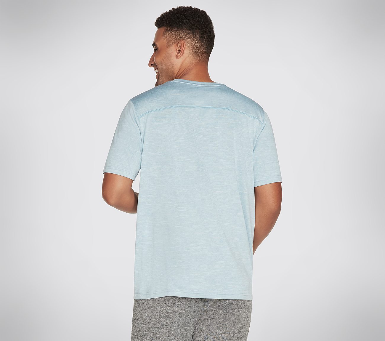 ON THE ROAD TEE, LLIGHT BLUE Apparels Top View