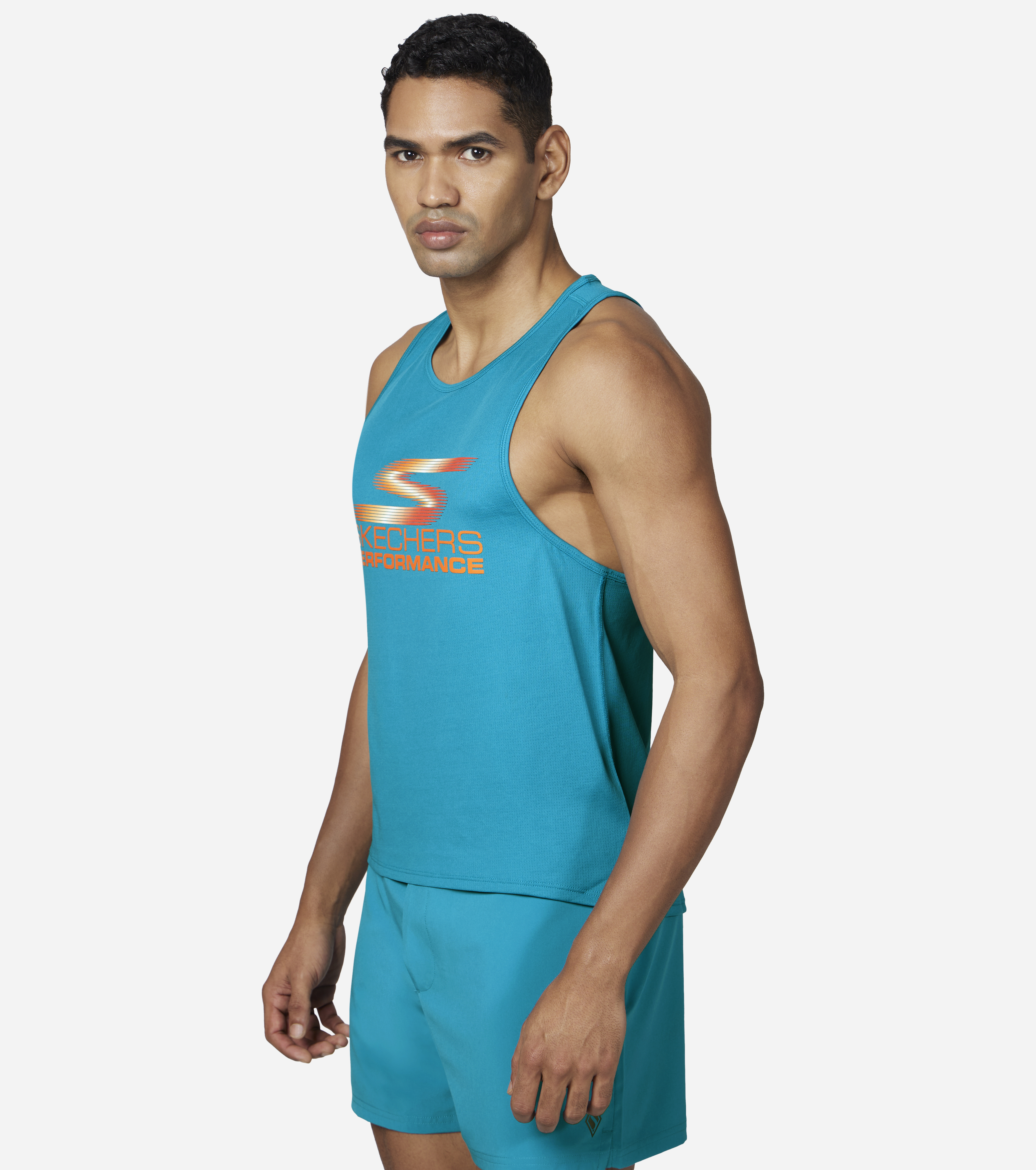 MEN'S ELITE SINGLET, ROYAL/BLUE Apparel Top View