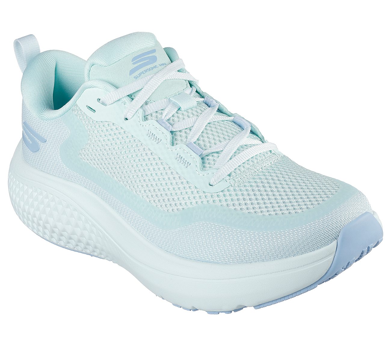 GO RUN SUPERSONIC MAX, AQUA Footwear Right View