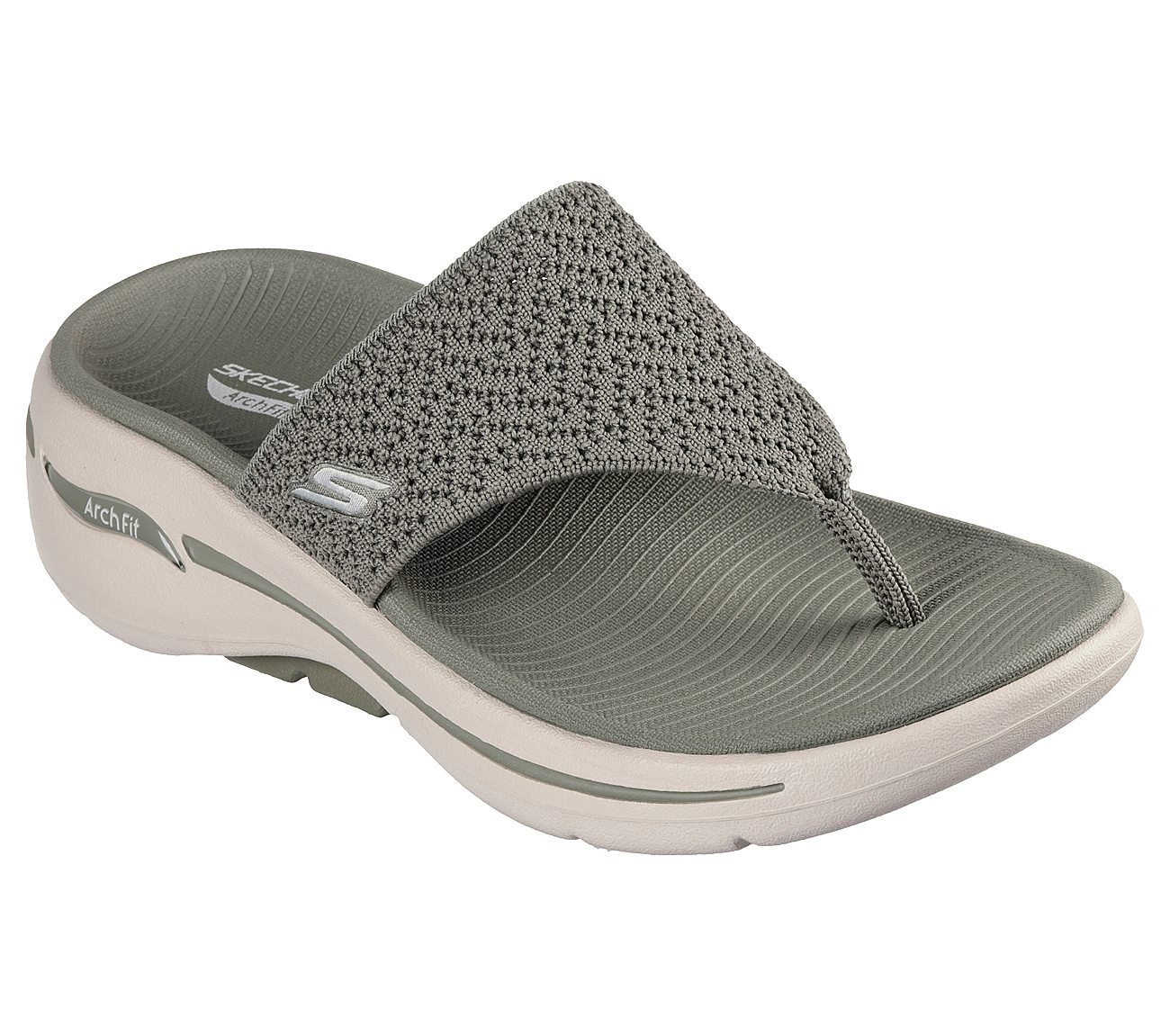 GO WALK ARCH FIT SANDAL - WEE, OOLIVE Footwear Right View