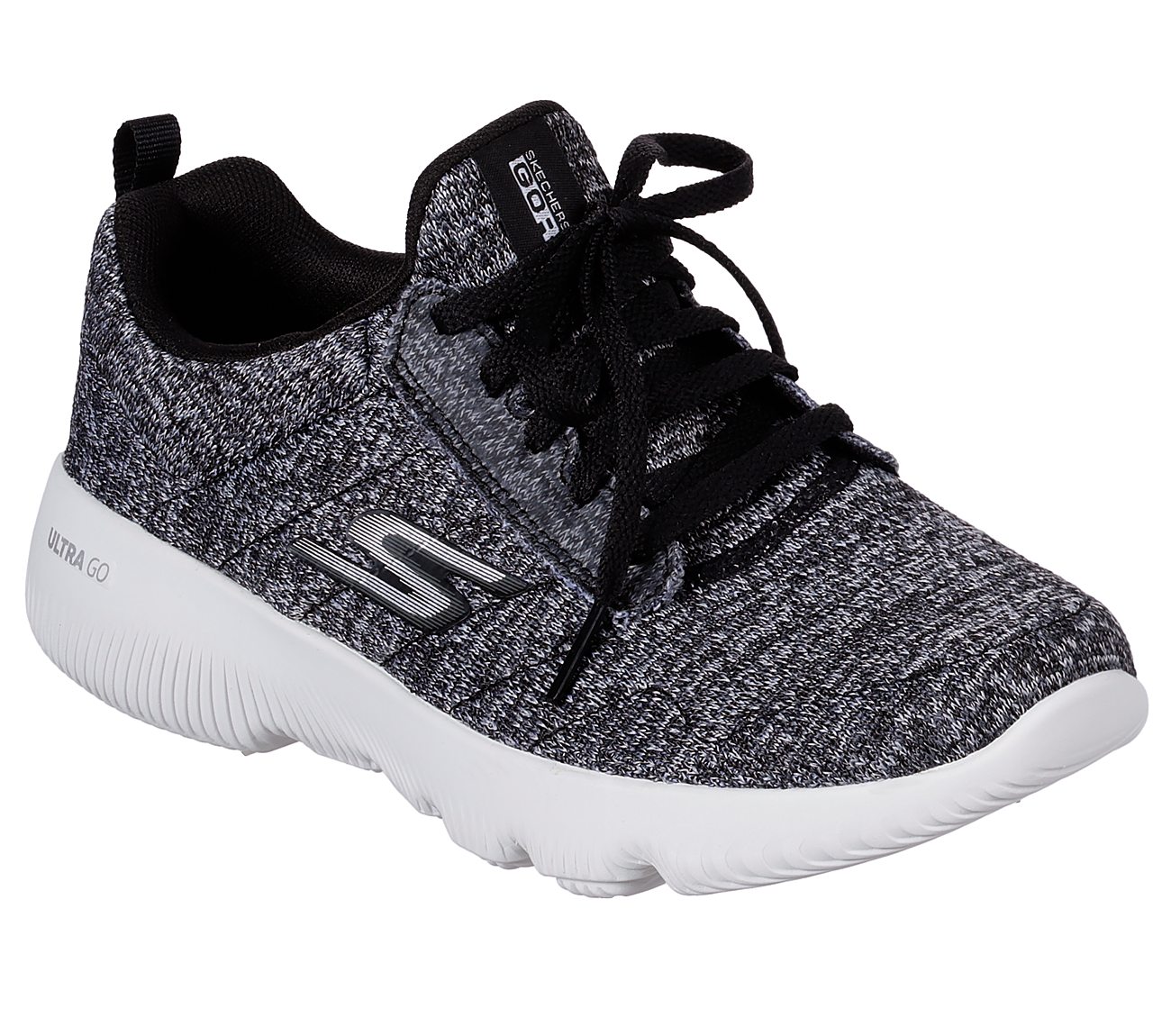 GO RUN FOCUS-EXPRESS, BLACK/WHITE Footwear Lateral View