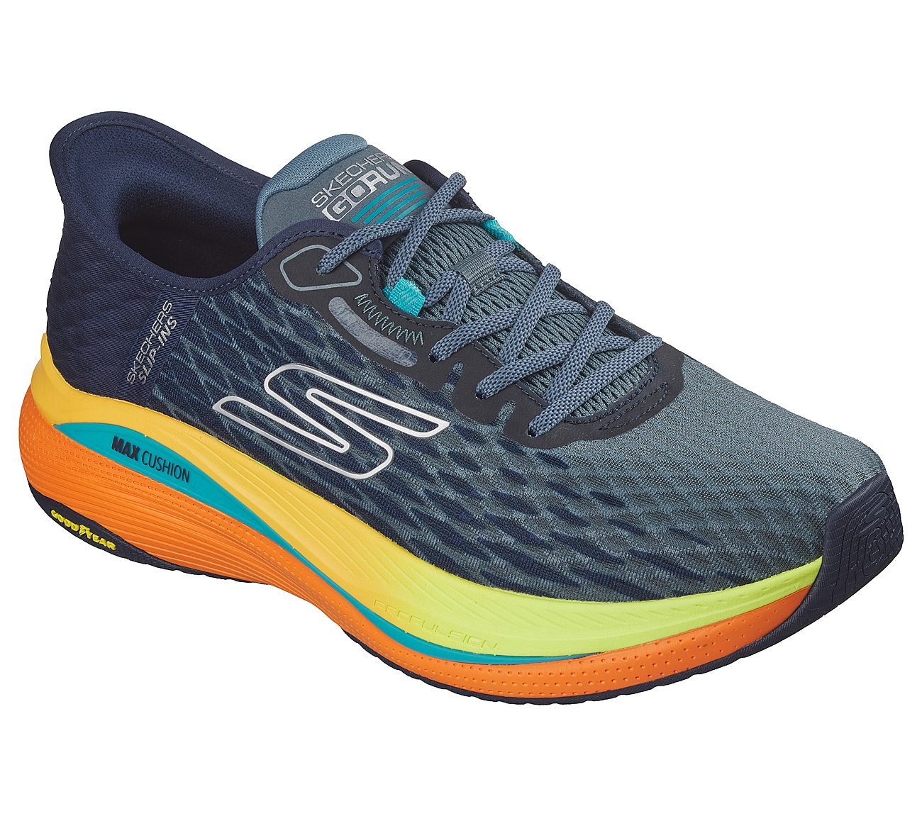 MAX CUSHIONING PROPULSION - V, NVY/ORNG Footwear Right View
