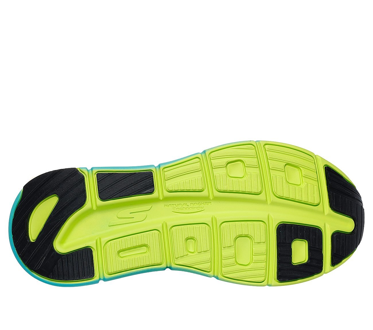 MAX CUSHIONING PREMIER 2, BLUE/LIME Footwear Bottom View