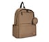 MICRO POLYESTER SINGLE COMPARTMENT & COIN POUCH BACKPACK, BROWN