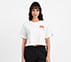 DROP SHOULDER BADGE T-SHIRT, WHITE Apparels Lateral View