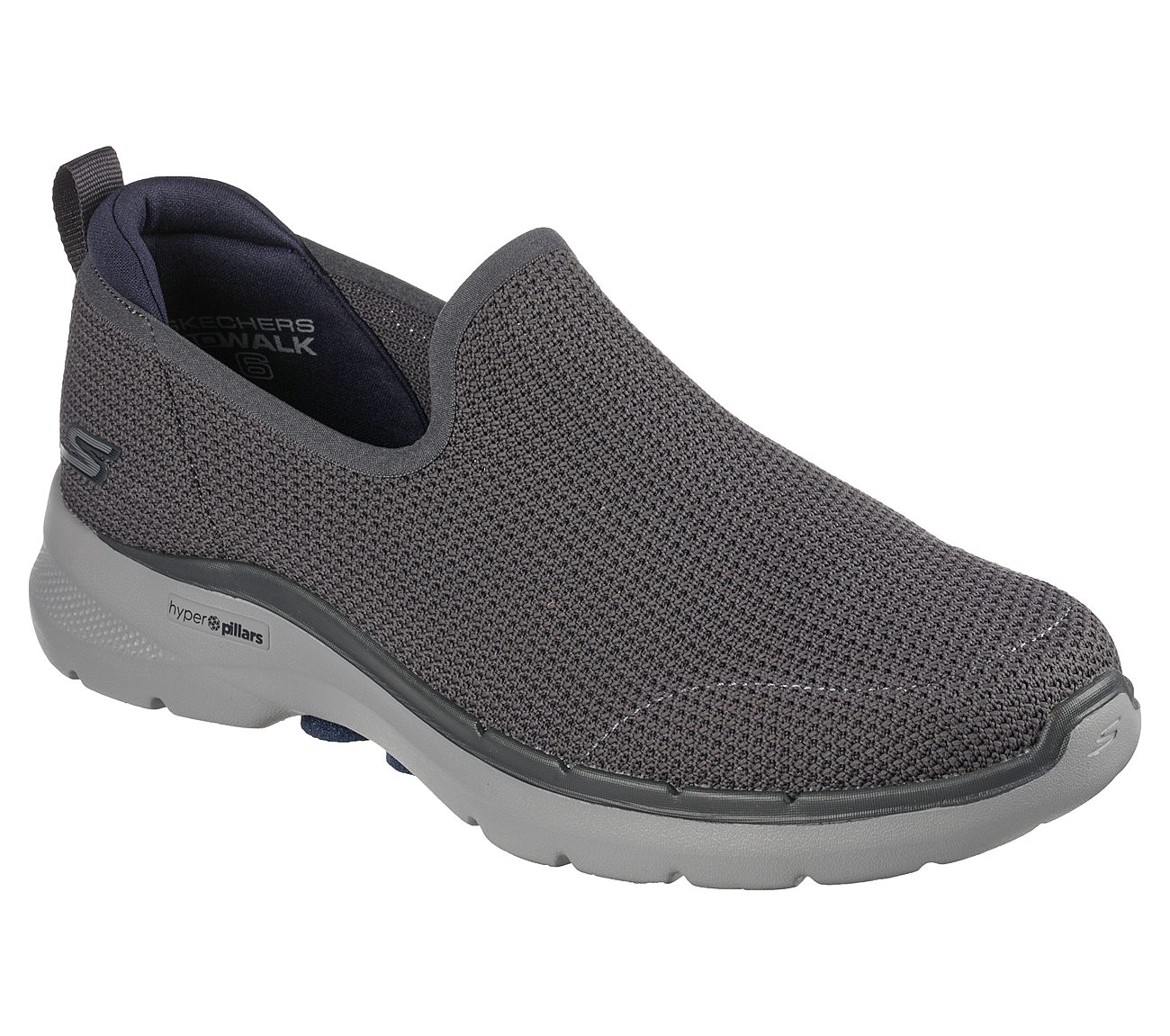 GO WALK 6 - FIRST CLASS, CCHARCOAL Footwear Lateral View