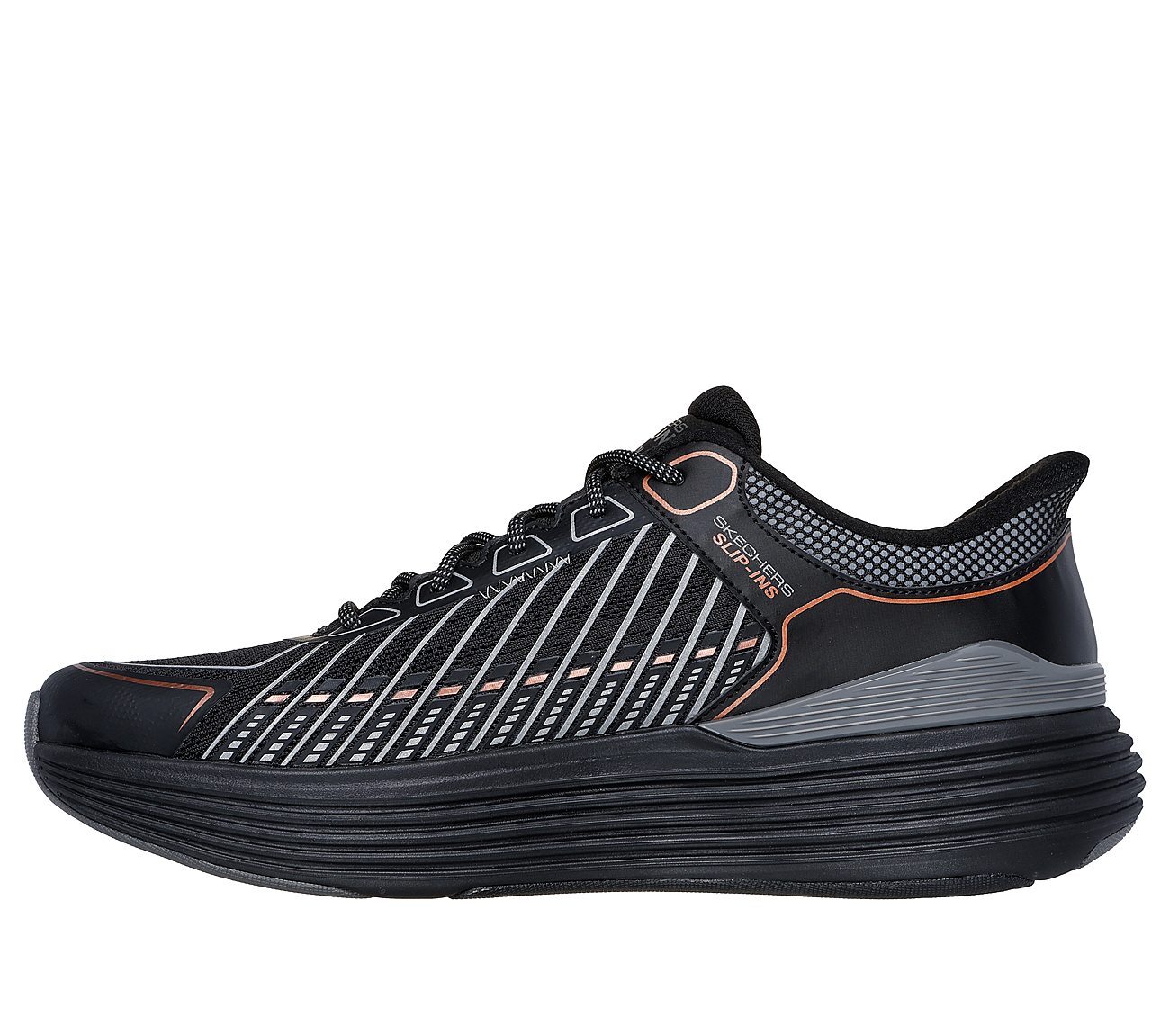 SKECHERS SLIP-INS: MAX CUSHIONING SUSPENSION, BBBBLACK Footwear Left View