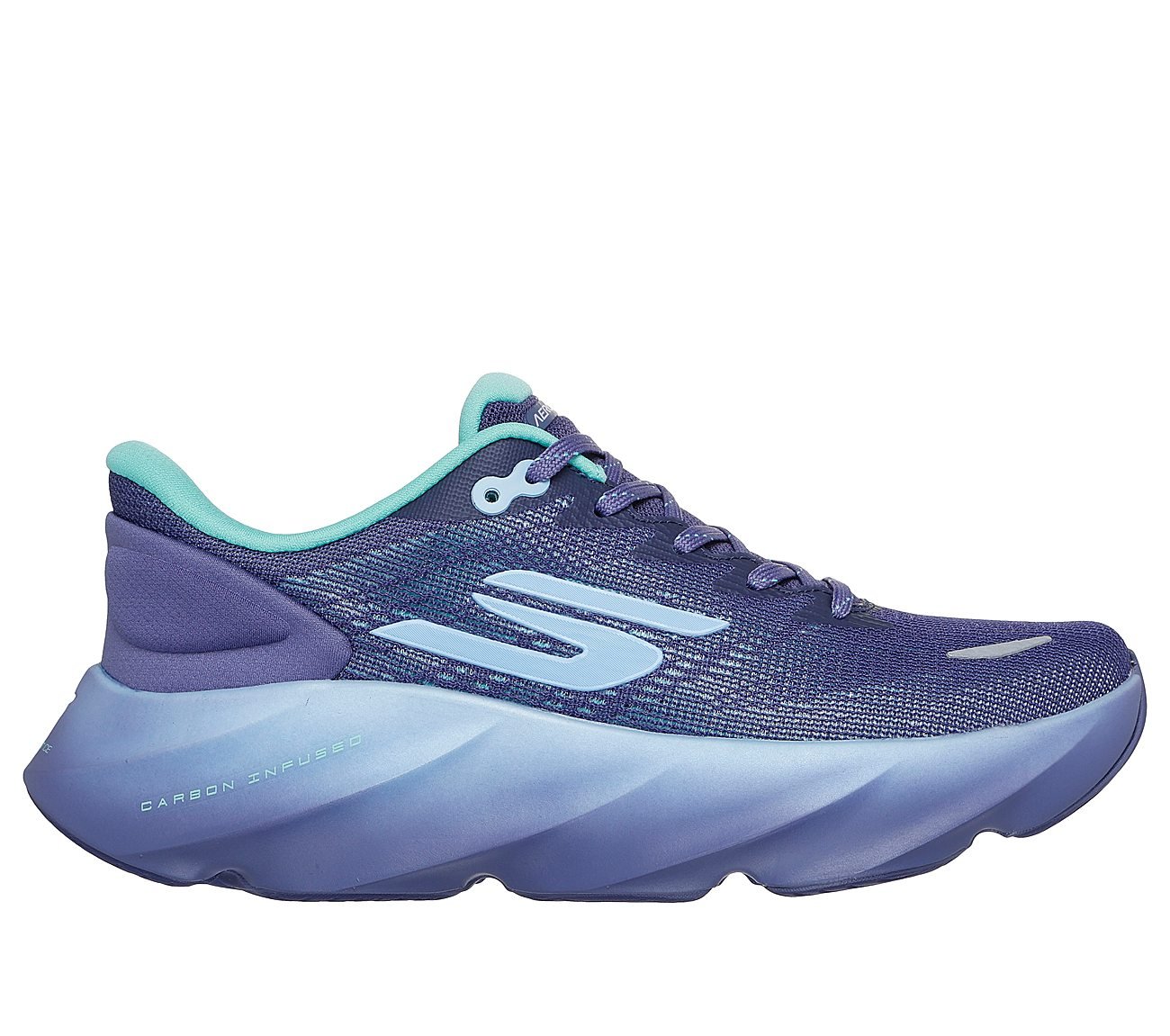 SKECHERS AERO BURST, PERIWINKLE/AQUA Footwear Lateral View