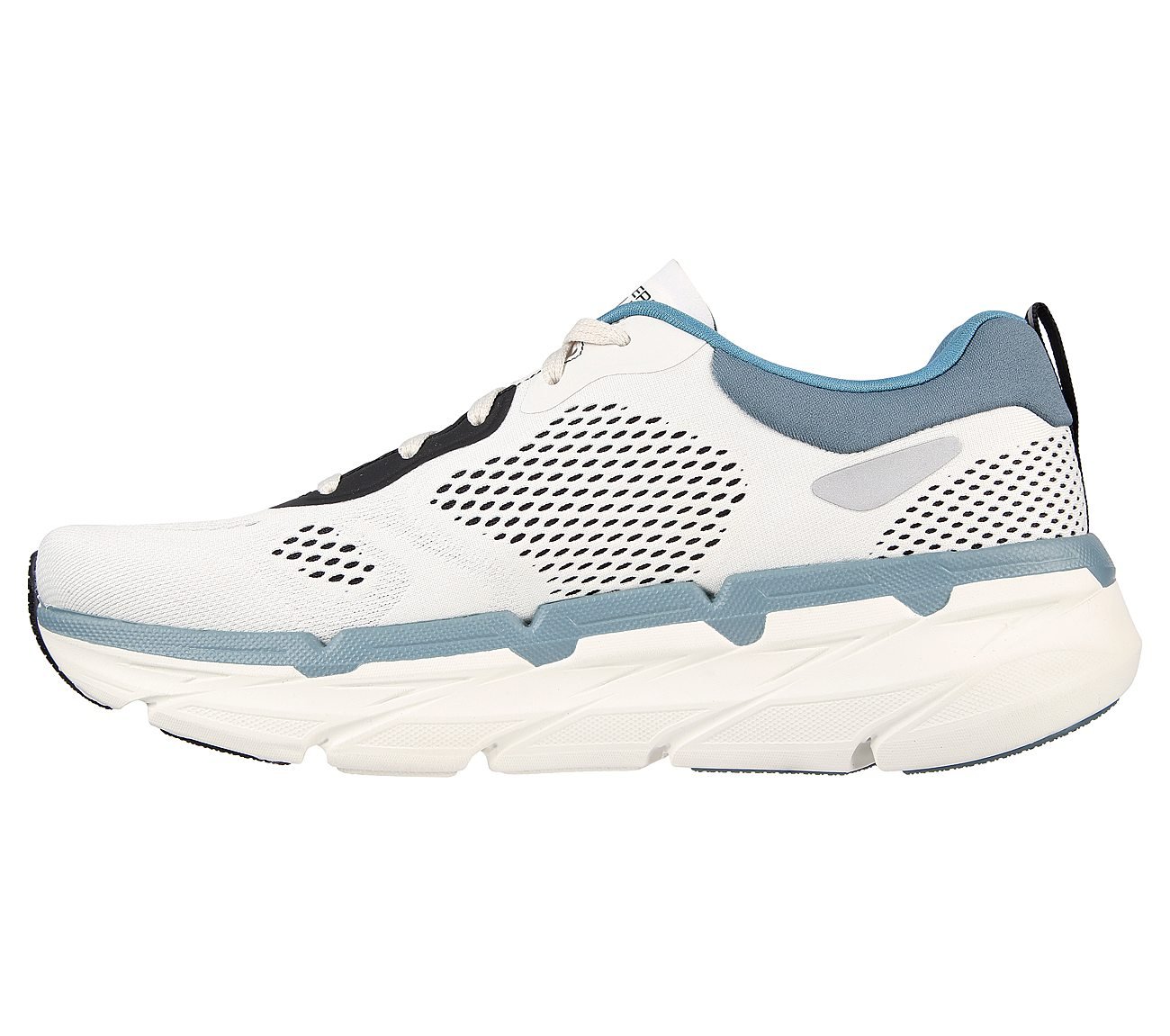 MAX CUSHIONING PREMIER -PERSP, WHITE BLACK Footwear Left View