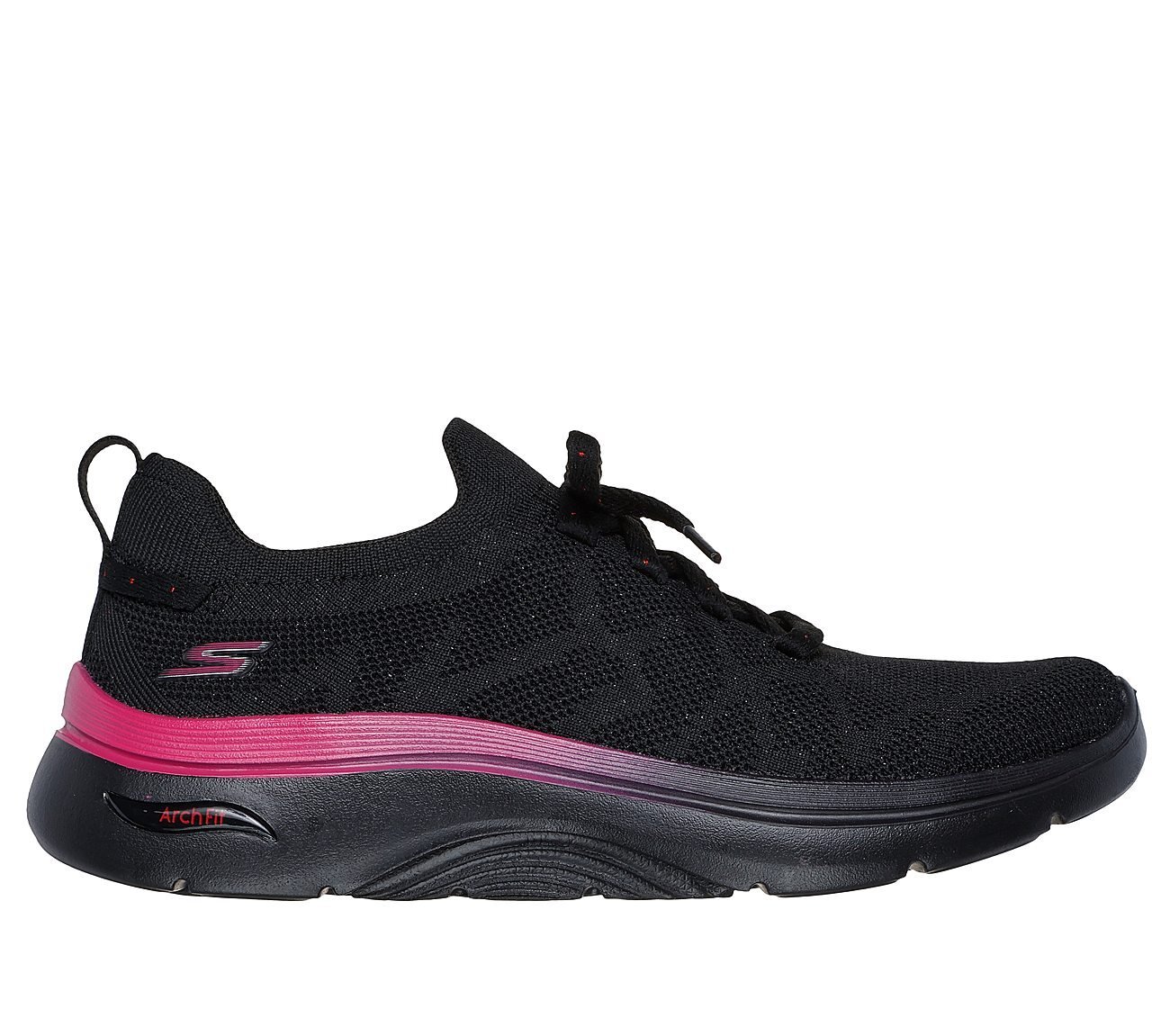 GO WALK ARCH FIT 2.0 - BEL, BLACK/PINK Footwear Lateral View