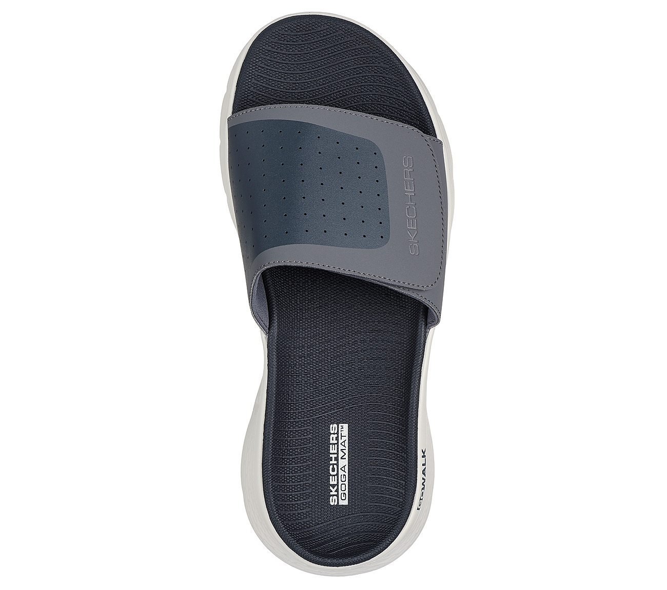 GO WALK FLEX SANDAL, CCHARCOAL Footwear Top View