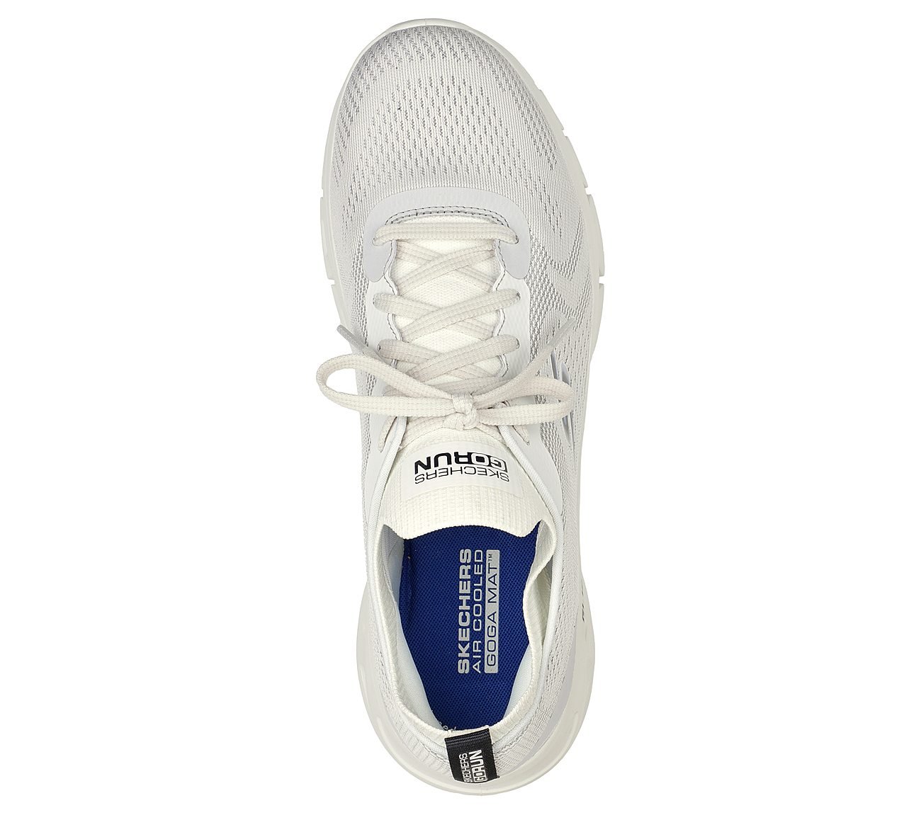 GO RUN GLIDE-STEP FLEX-RADAR, WHITE BLACK Footwear Top View