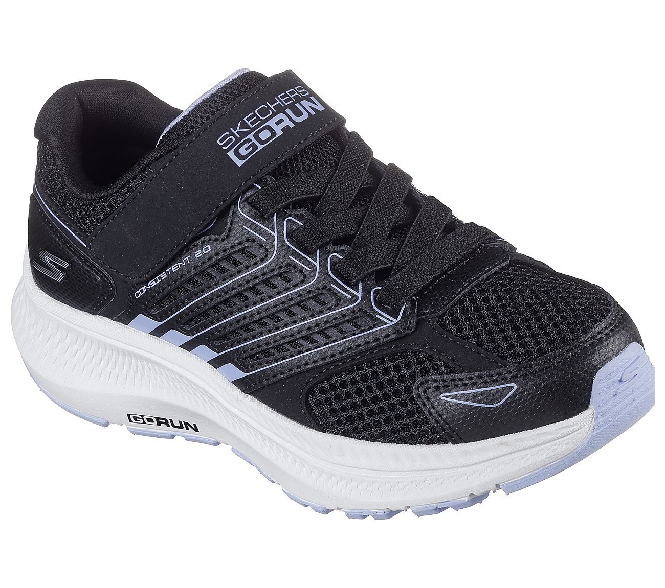 GO RUN CONSISTENT 2.0 - RUNNI, BLACK/LAVENDER Footwear Right View