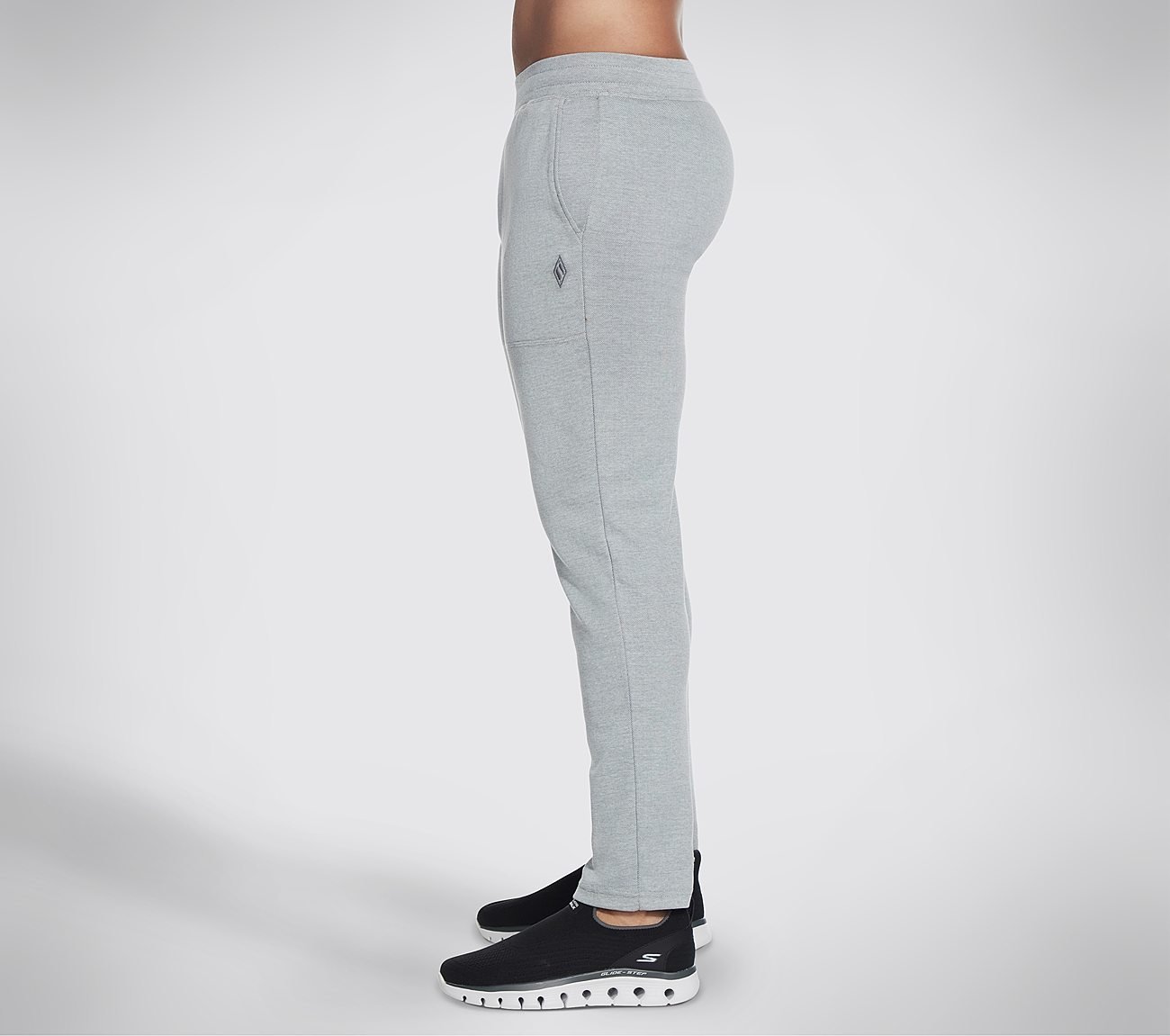 GOKNIT PIQUE LOUNGE PANT, LIGHT GREY Apparels Bottom View