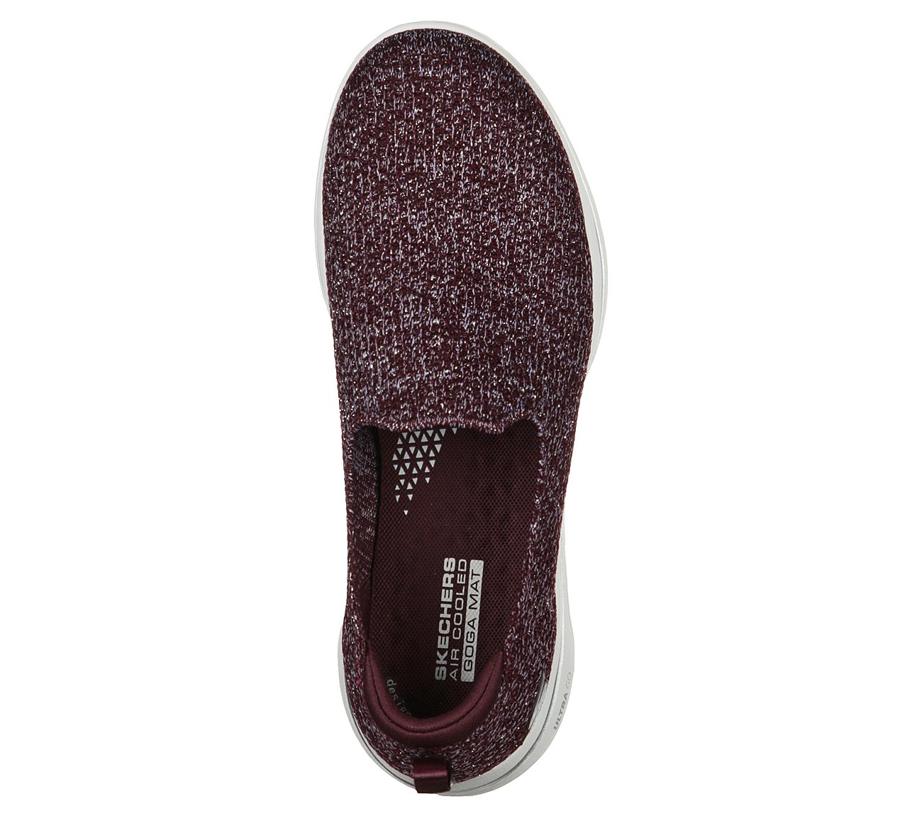 GO WALK 5 - WONDERFUL, BBURGUNDY Footwear Top View