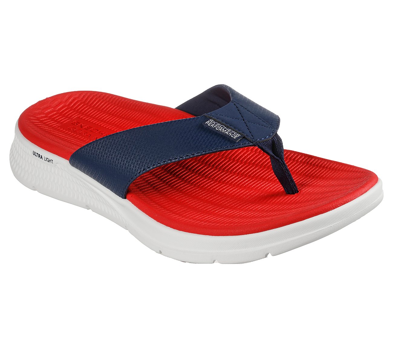 GO CONSISTENT SANDAL-SYNTHWAV, NAVY/RED Footwear Lateral View