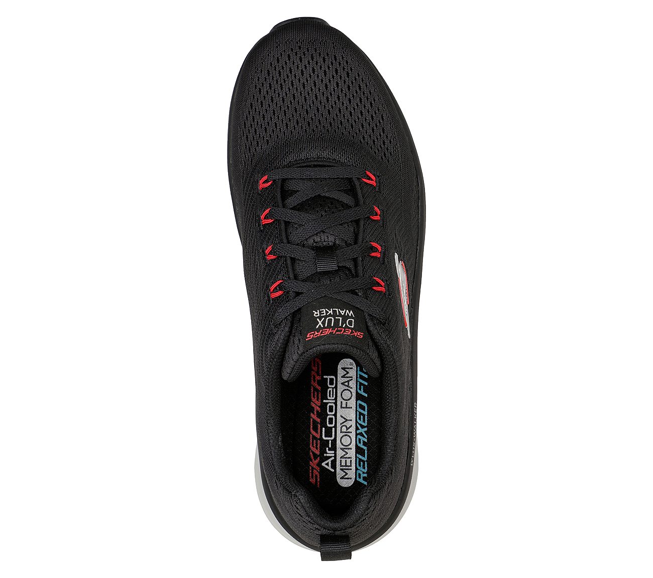 D'LUX WALKER - MEERNO, BLACK/RED Footwear Top View