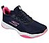 GO RUN TR- RETAIN, NAVY/PINK Footwear Lateral View