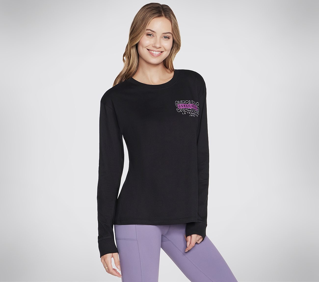 SPRINT LONG SLEEVE T-SHIRT, BBBBLACK Apparels Lateral View