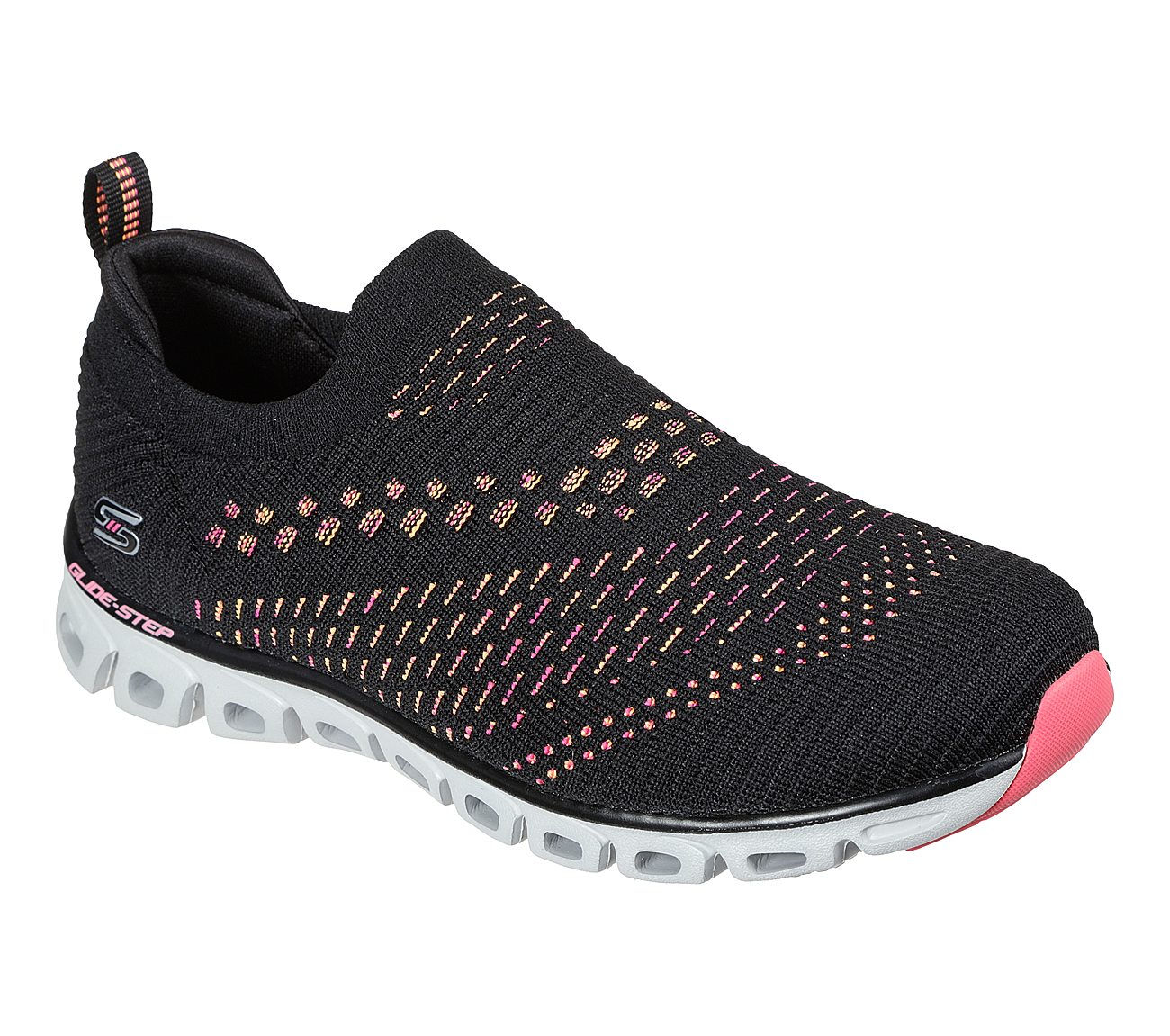 GLIDE-STEP - OH SO SOFT, BLACK/HOT PINK Footwear Lateral View