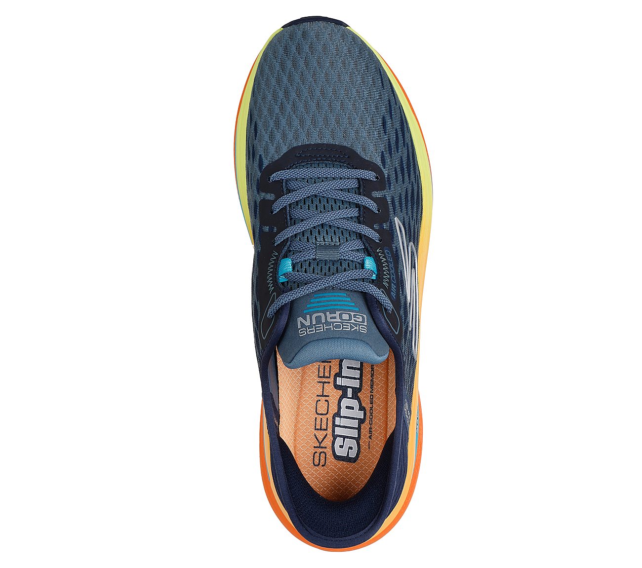 MAX CUSHIONING PROPULSION - V, NVY/ORNG Footwear Top View