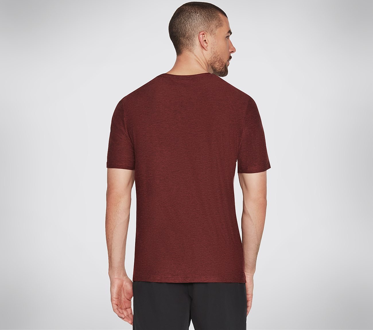 GODRI ALL DAY TEE, DDARK RED Apparels Top View