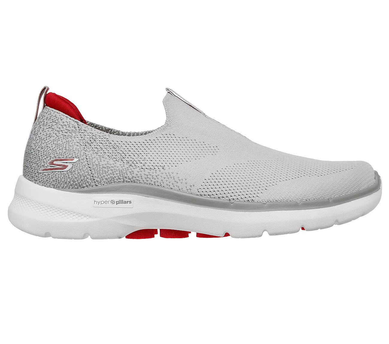 Skechers Grey/Red Go Walk 6 Mens Slip On Shoes - Style ID: 216202 | India
