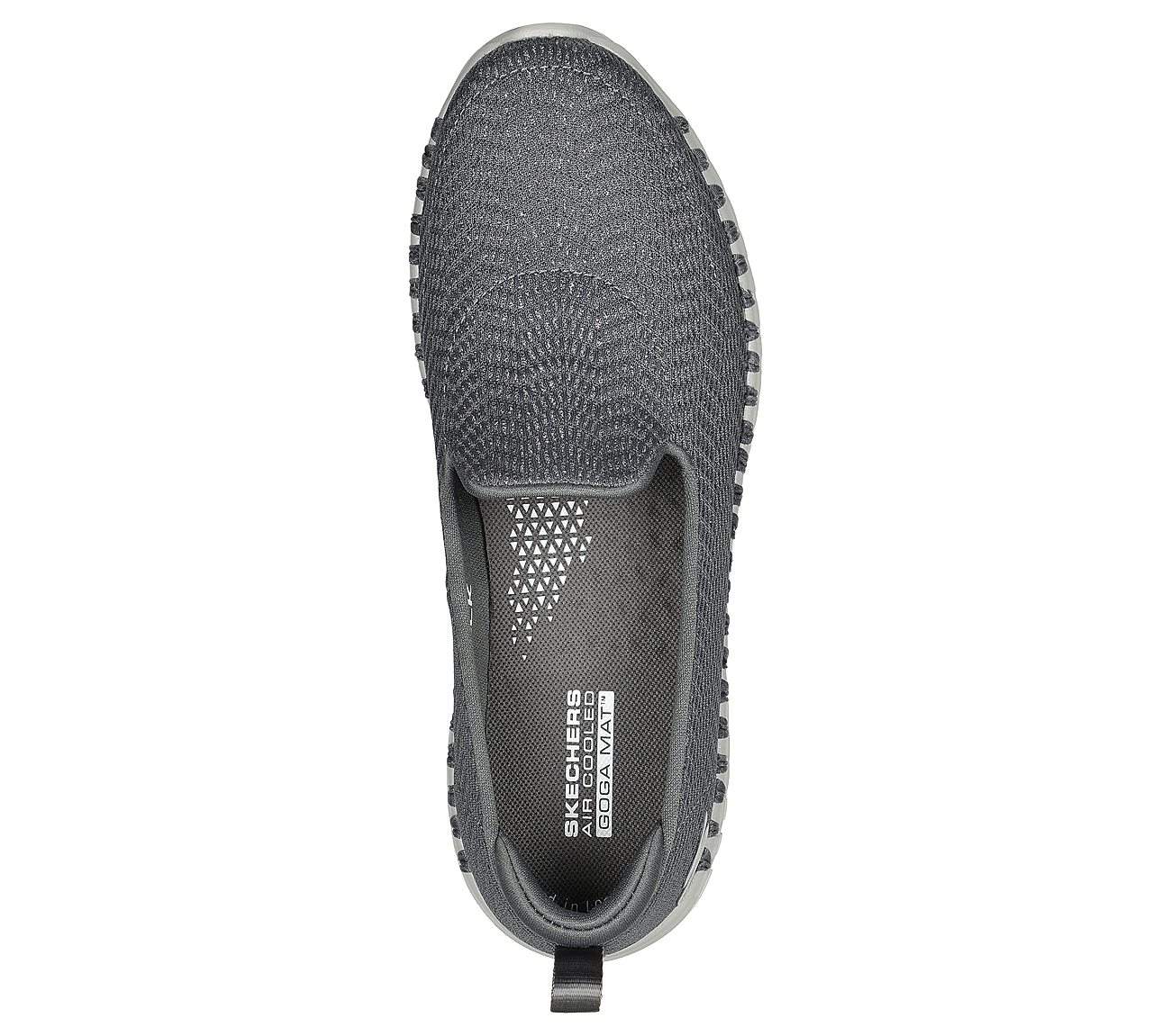 GO WALK SMART-SILVER CLOUD, CCHARCOAL Footwear Top View