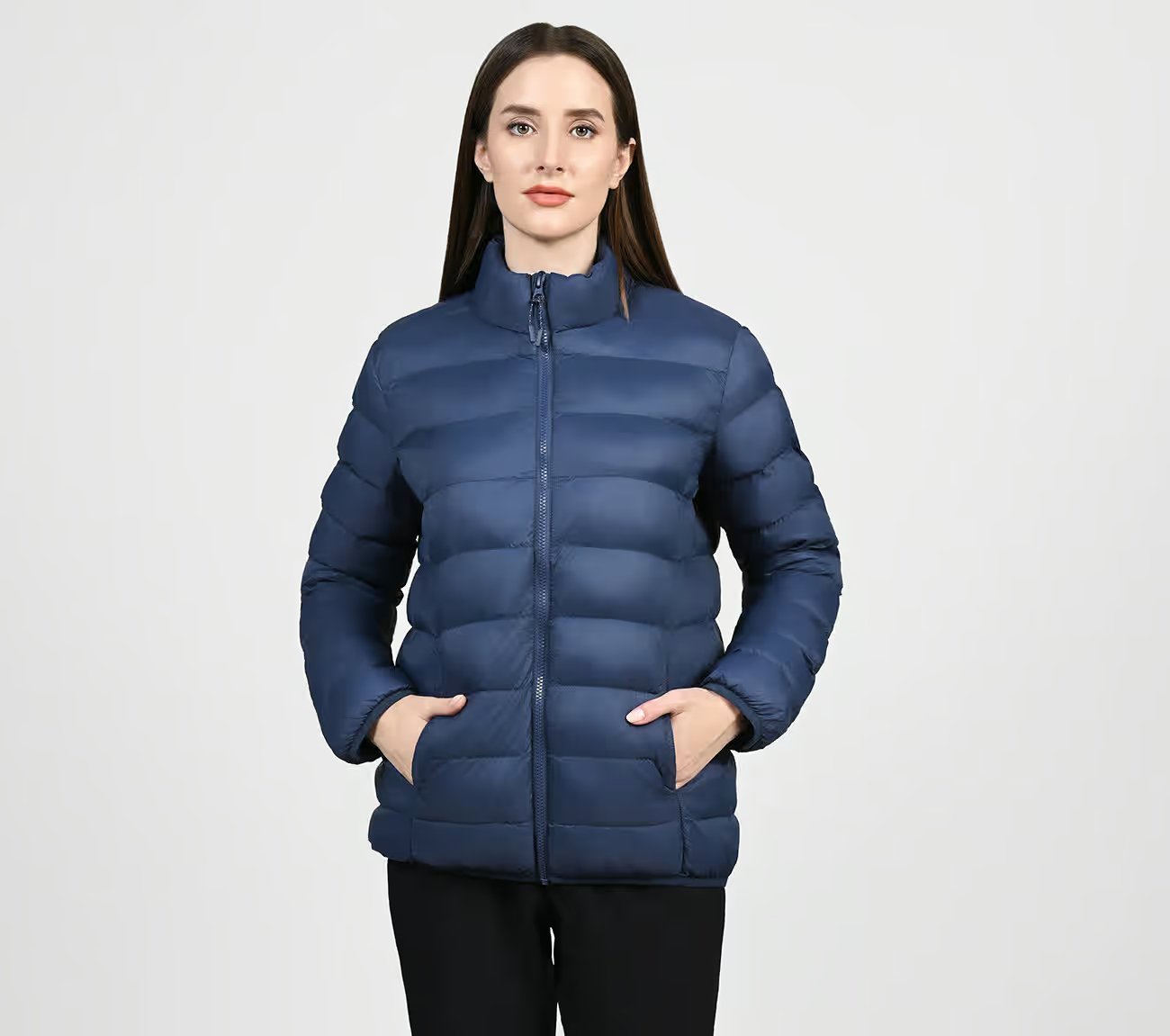PUFFER FZ JACKET, PURPLE/BLUE Apparels Lateral View