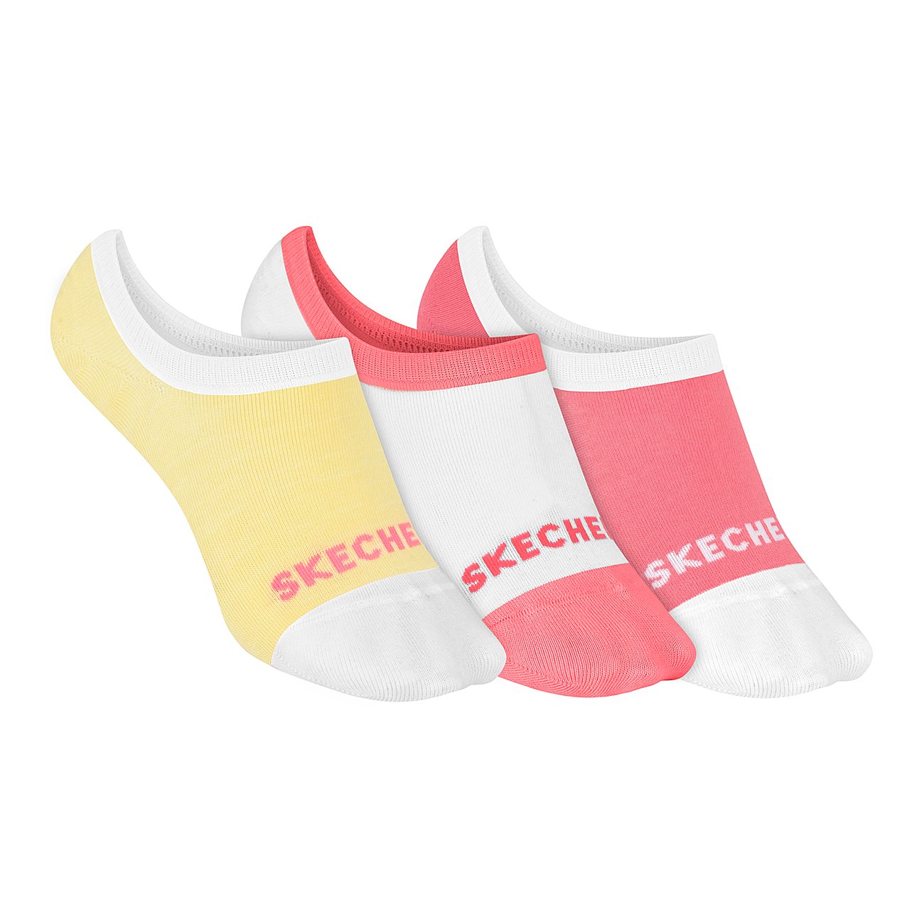 3PK WOMENS PLAIN NON TERRY LI, YELLOW/PINK Accessories Lateral View