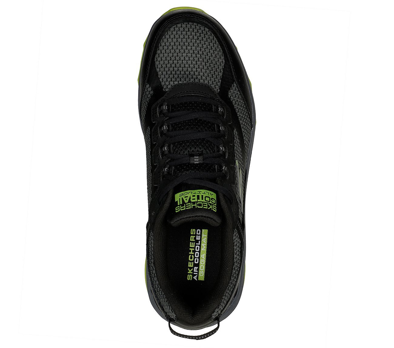 GO RUN TRAIL ALTITUDE, BLACK/LIME Footwear Top View