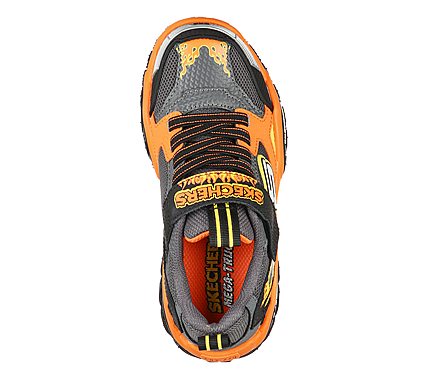 TURBO SPEED, BLACK/GREY/ORANGE Footwear Top View