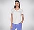 SKECH-BREEZE CASCADE SLUB T-SHIRT, OFF WHITE/PINK