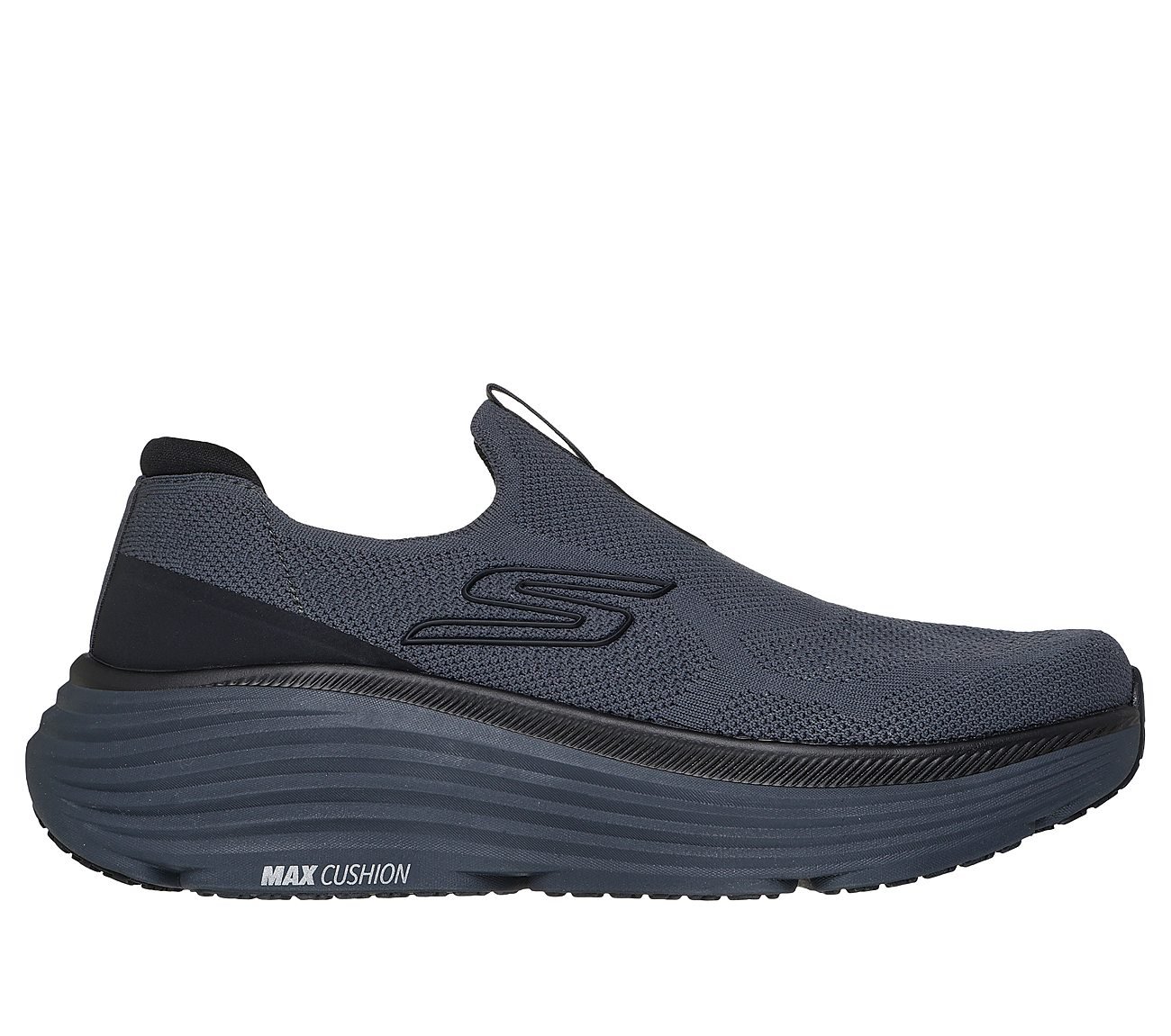 MAX CUSHIONING ENDEAVOUR - SA, CHARCOAL/BLACK Footwear Lateral View