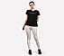 ROUND NECK BRANDED T SHIRT, BLACK