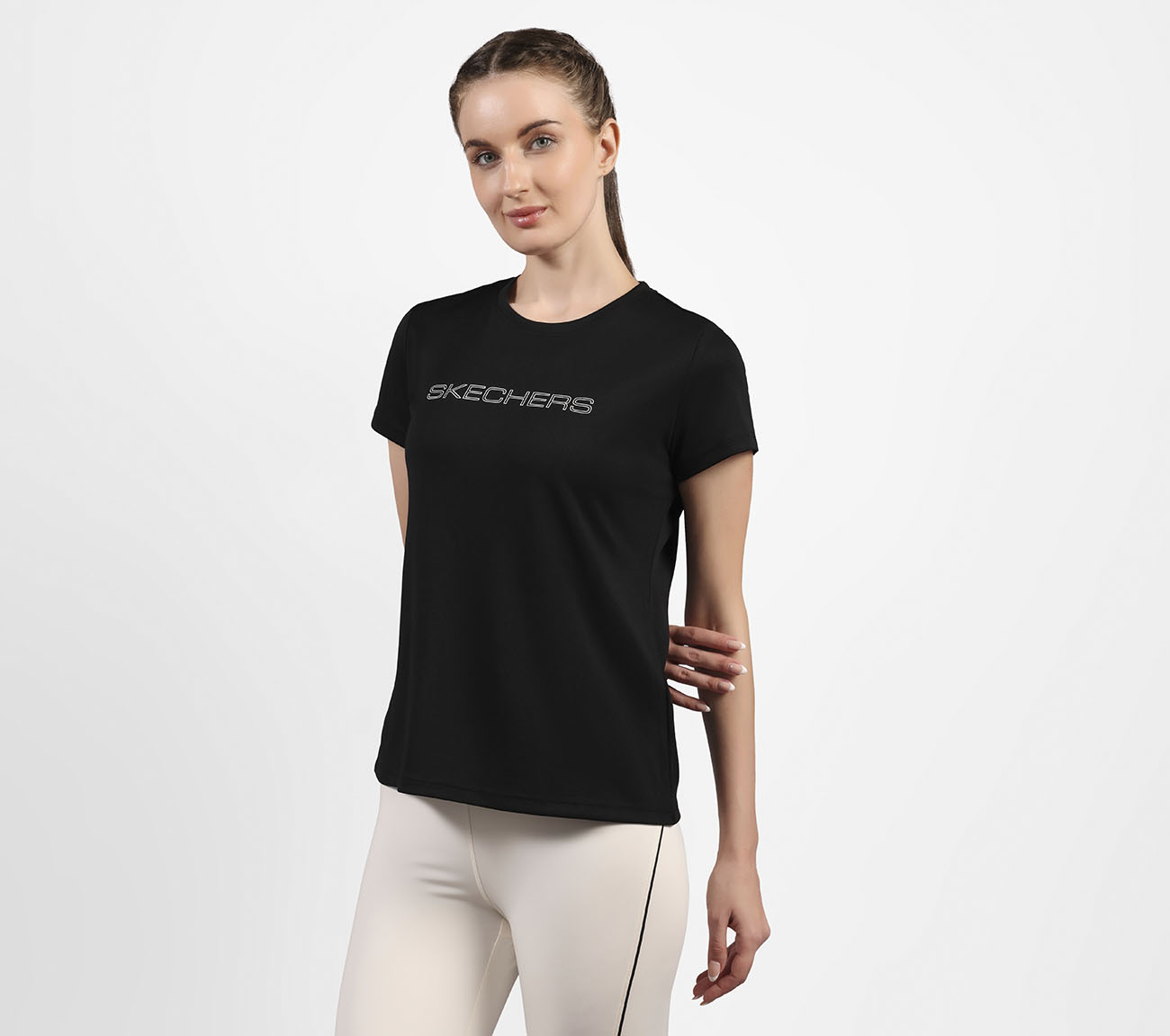 ROUND NECK BRANDED T SHIRT,  Apparels Top View
