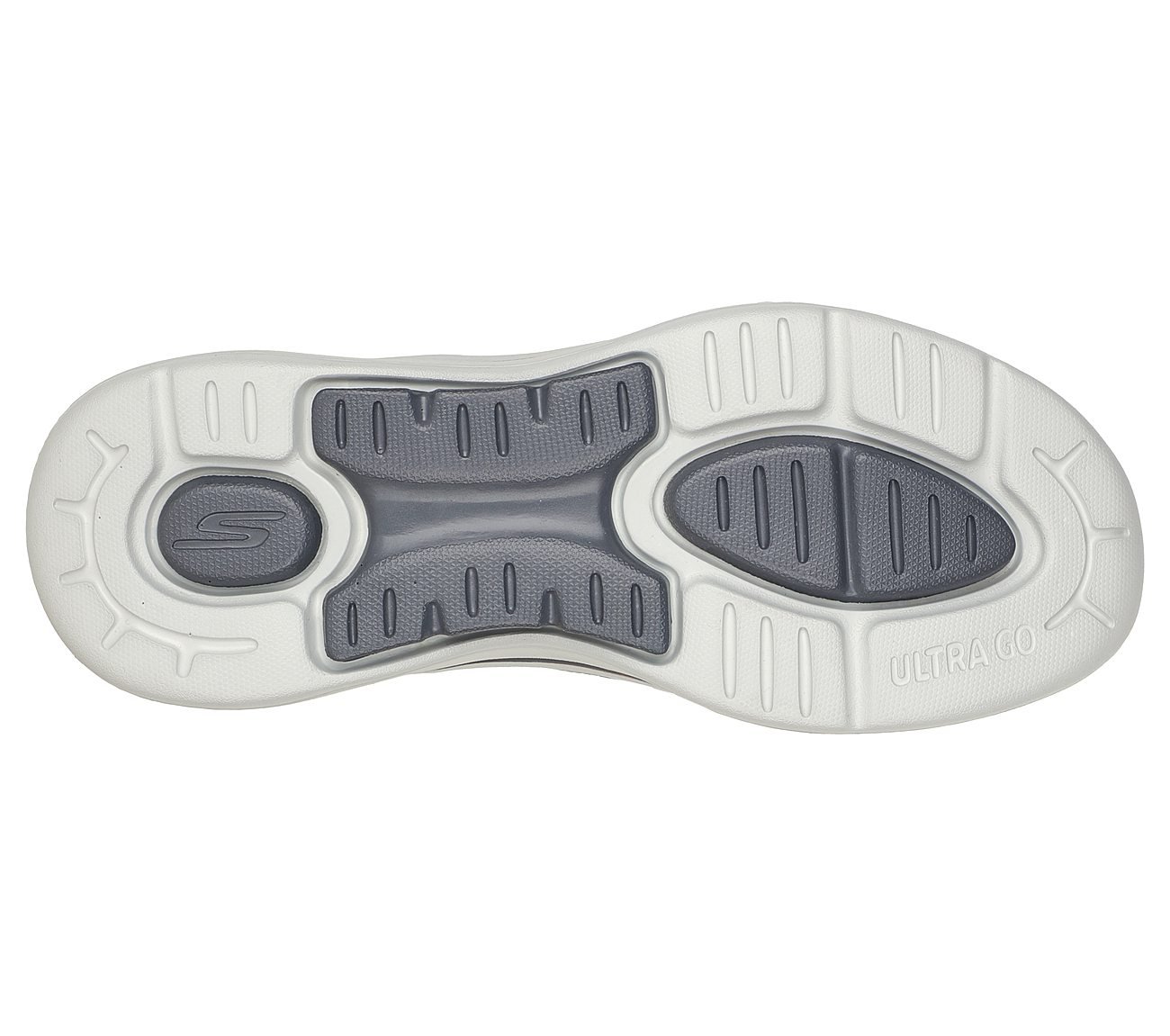 GO WALK ARCH FIT - CLANCY, GREY/PINK Footwear Bottom View