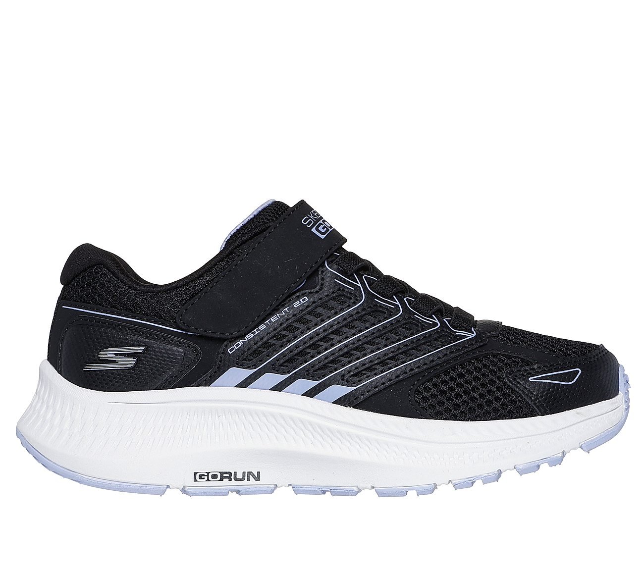 GO RUN CONSISTENT 2.0 - RUNNI, BLACK/LAVENDER Footwear Lateral View