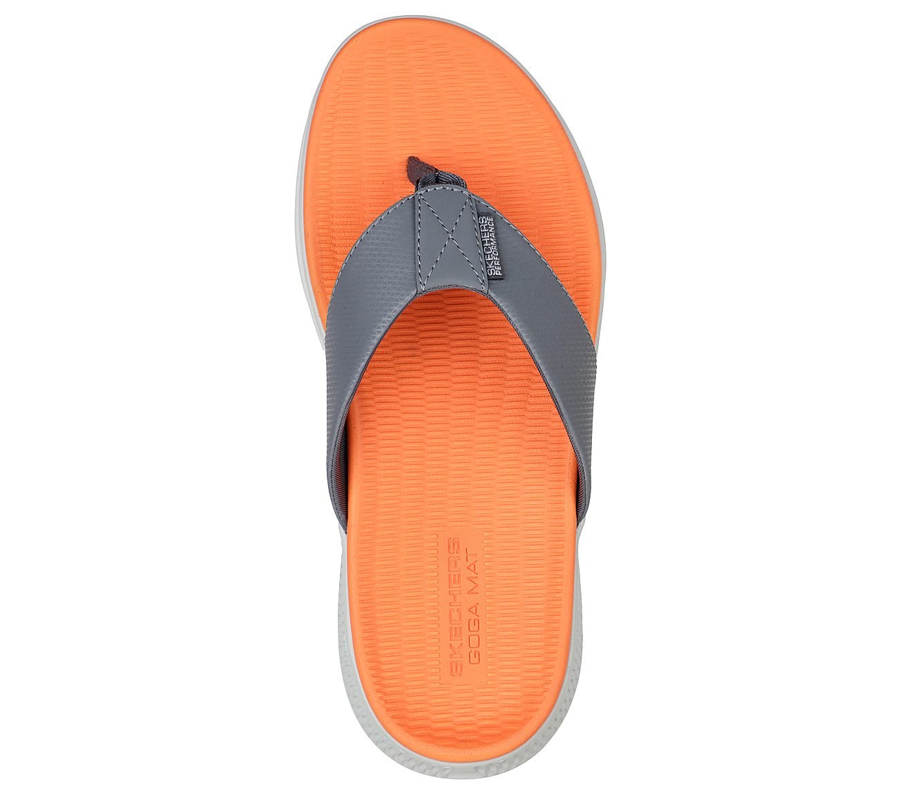 Skechers Grey/Orange Go Consistent Sandal Synthwav Mens Slip On - Style ...