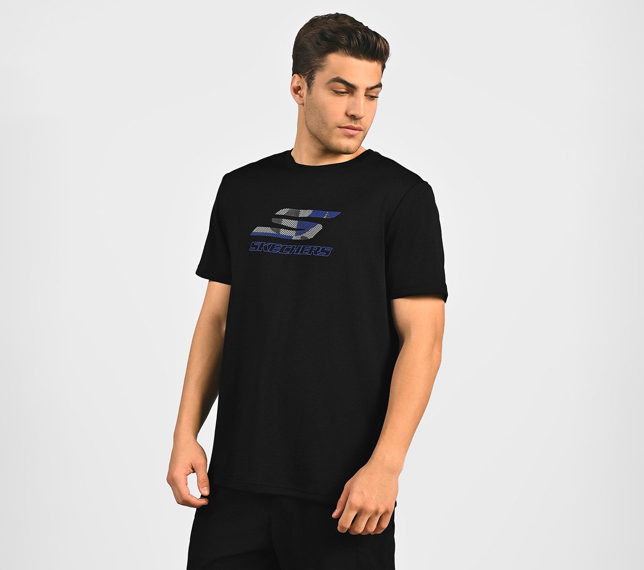 LOGO GRAPHIC PRINT T-SHIRT, BLACK Apparel Bottom View