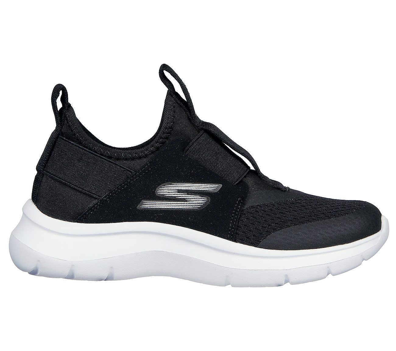 SKECH FAST, BLACK/WHITE Footwear Right View