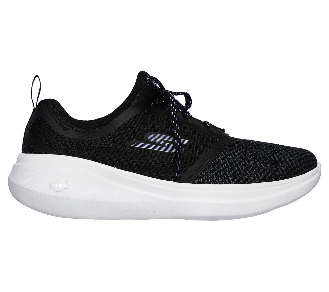 GO RUN FAST-INVIGORATE, BLACK/LAVENDER Footwear Right View