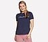 SKECHERS METALLIC LOGO T-SHIRT, NNNAVY Apparel Lateral View