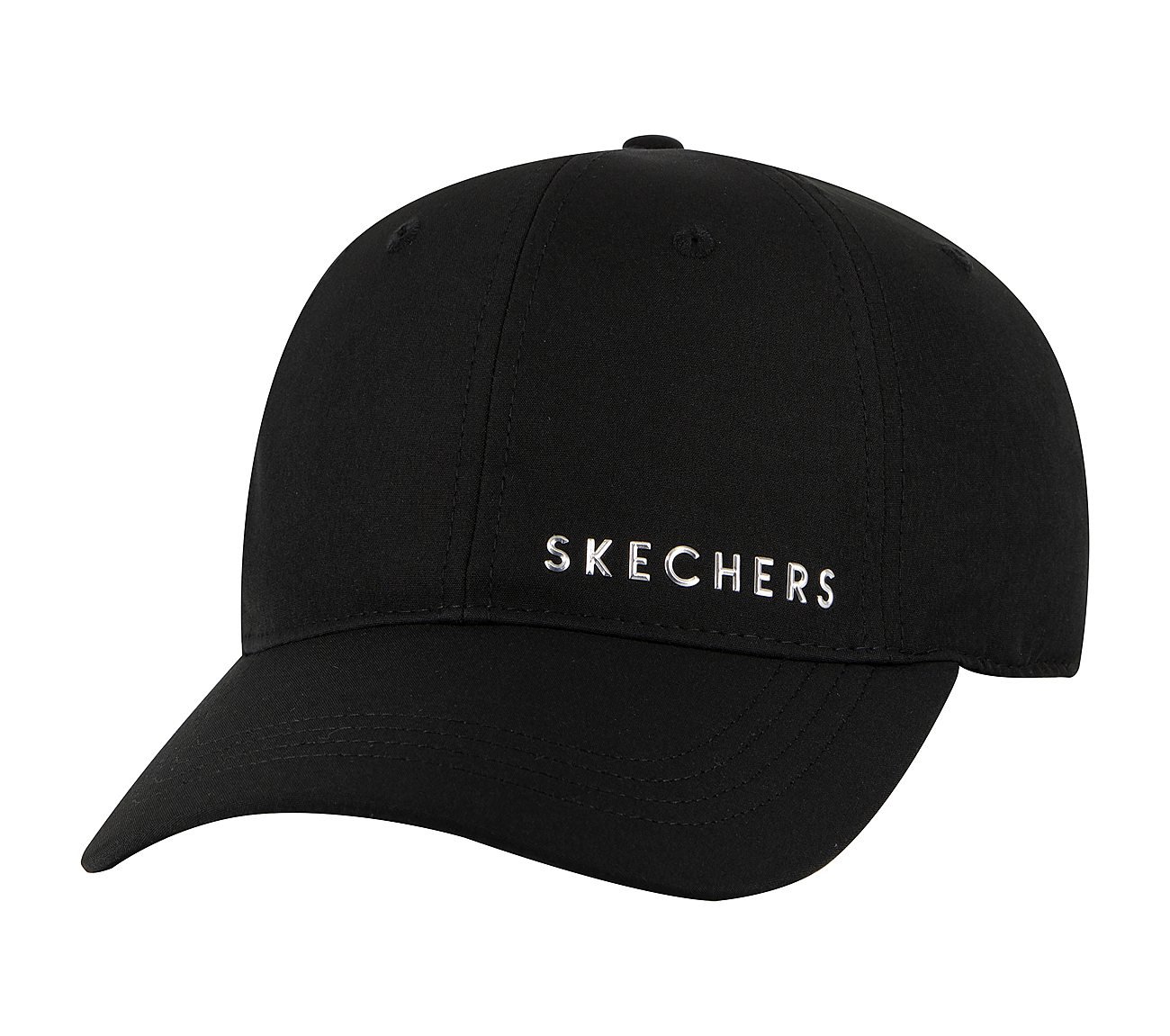 SKECH-SHINE FOIL BASEBALL HAT, BBBBLACK