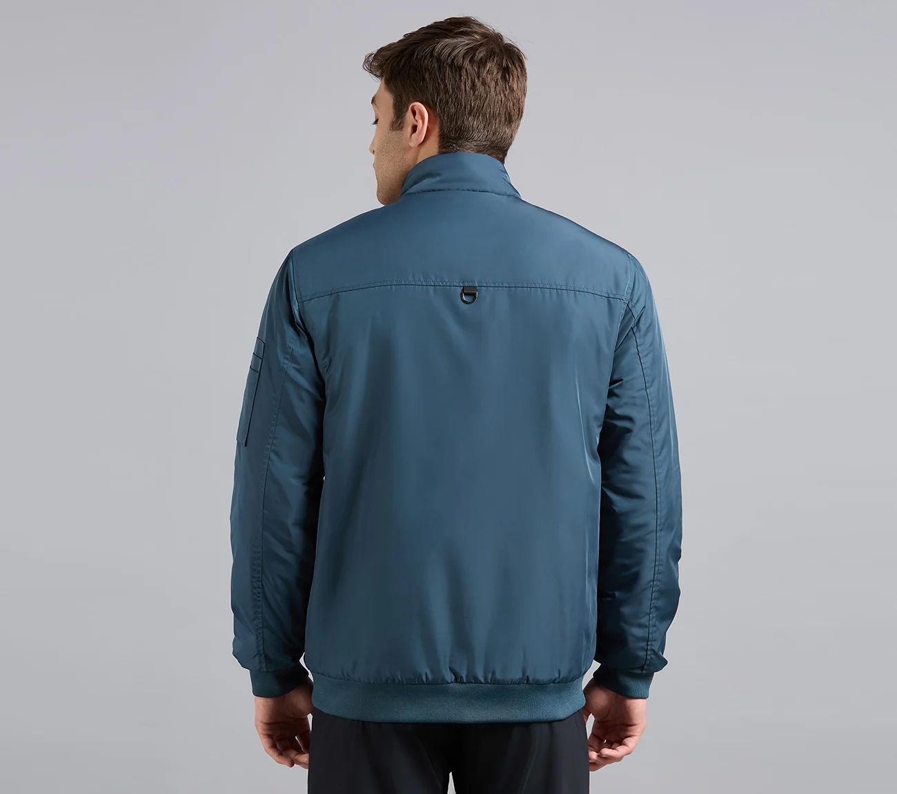 DOUBLE POCKET JACKET, TAUPE/BLUE Apparels Left View